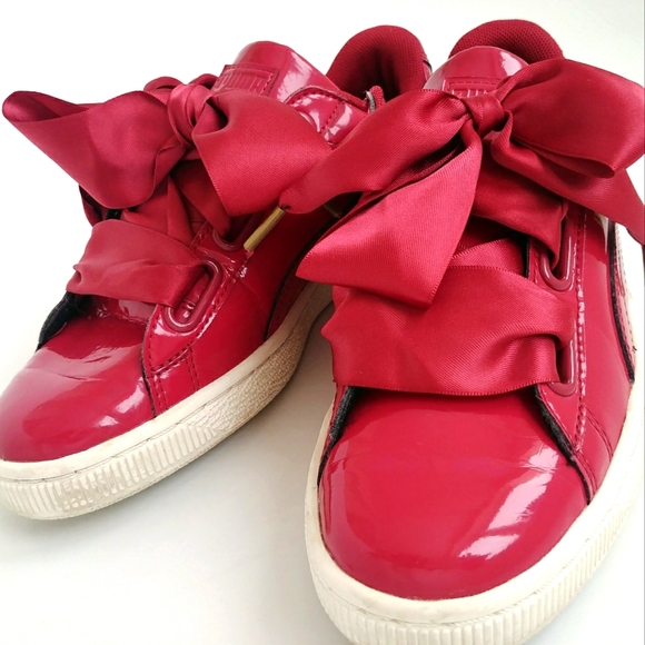 Puma Shoes - PUMA Basket Heart Patent sneakers